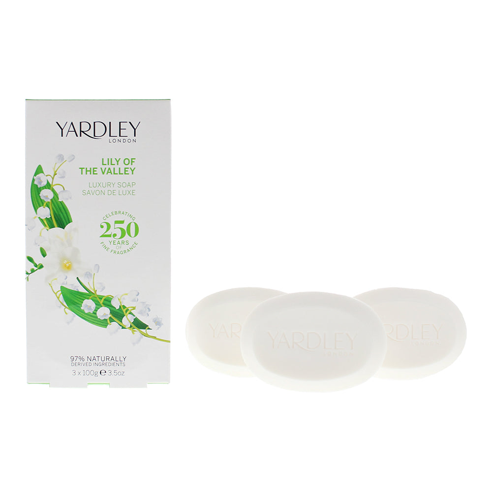 Yardley Lily Of The Valley Gift Set : 3 X Luxury Soap 100g