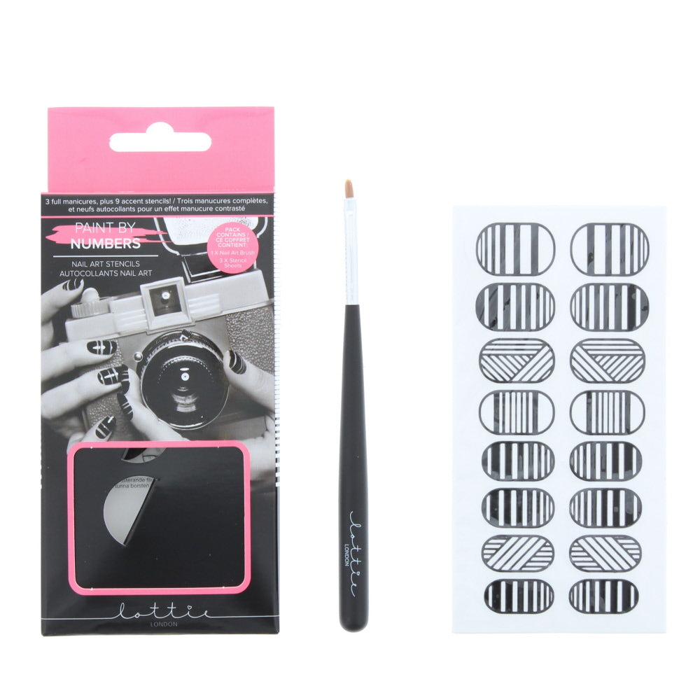 Lottie London Paint By Numbers Nail Art Stencils