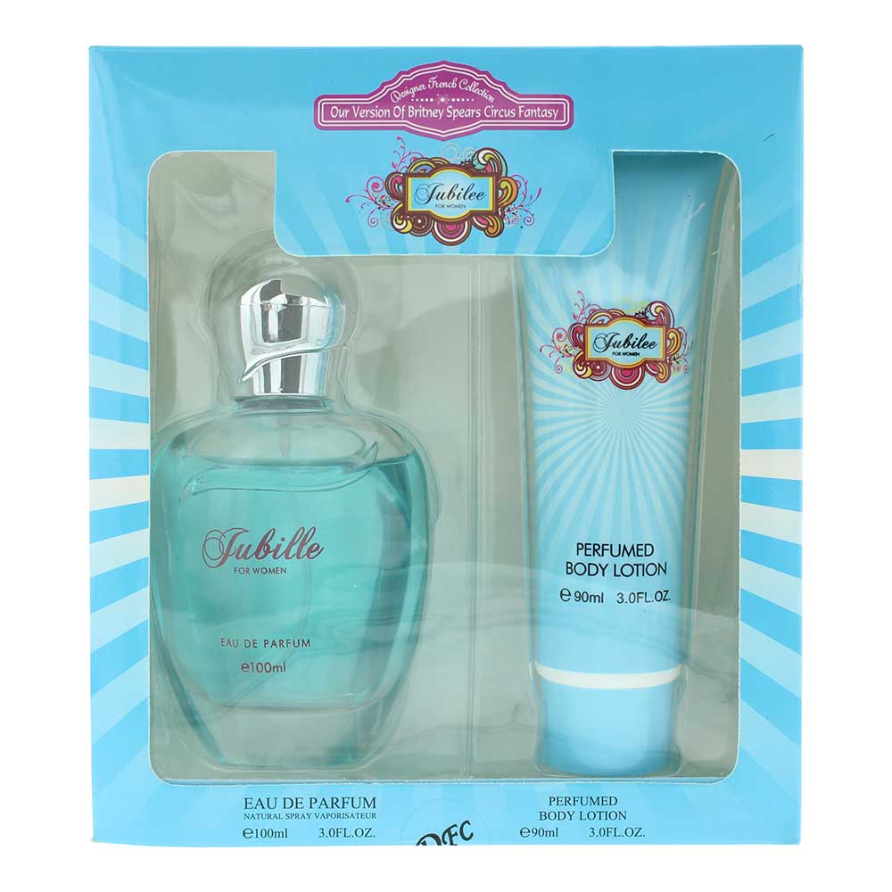 Designer French Collection Jubilee Eau de Parfum Gift Set : Eau de Parum 100ml - Body Lotion 90ml