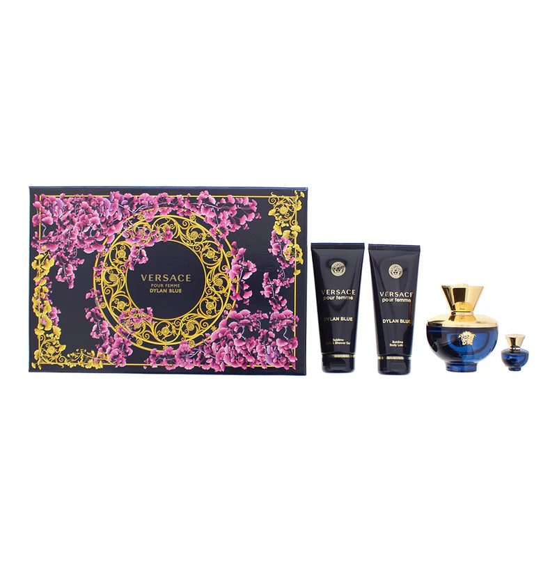 Versace Dylan Blue Pour Femme 4 Piece Gift Set