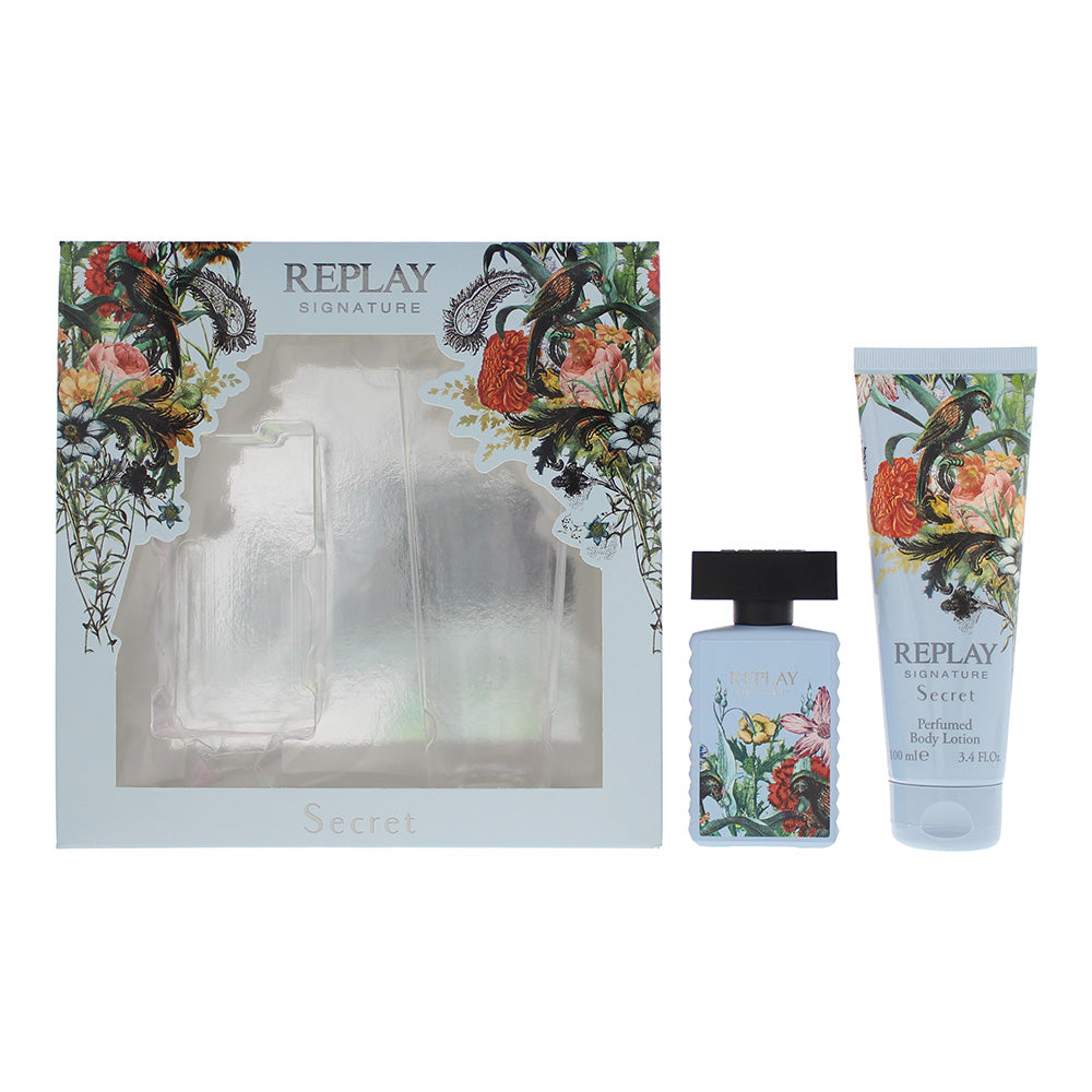 Replay Signature Secret For Woman 2 Piece Gift Set: Eau de Toilette 30ml - Body Lotion 100ml