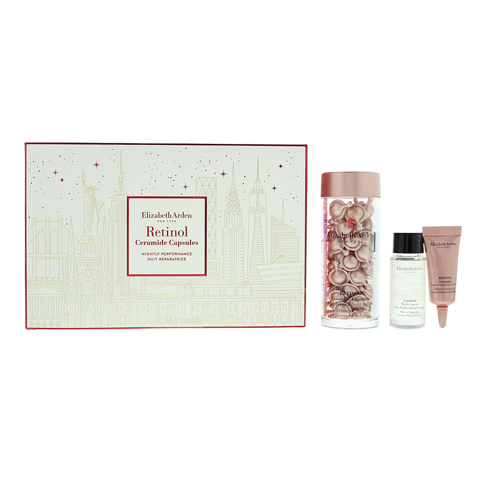 Elizabeth Arden Retinol 3 Piece Gift Set: Retinol Ceramide Capsules 30pcs - Retinol Ceramide Eye Cream 5ml - Ceramide Micro Capsules Essence 10ml