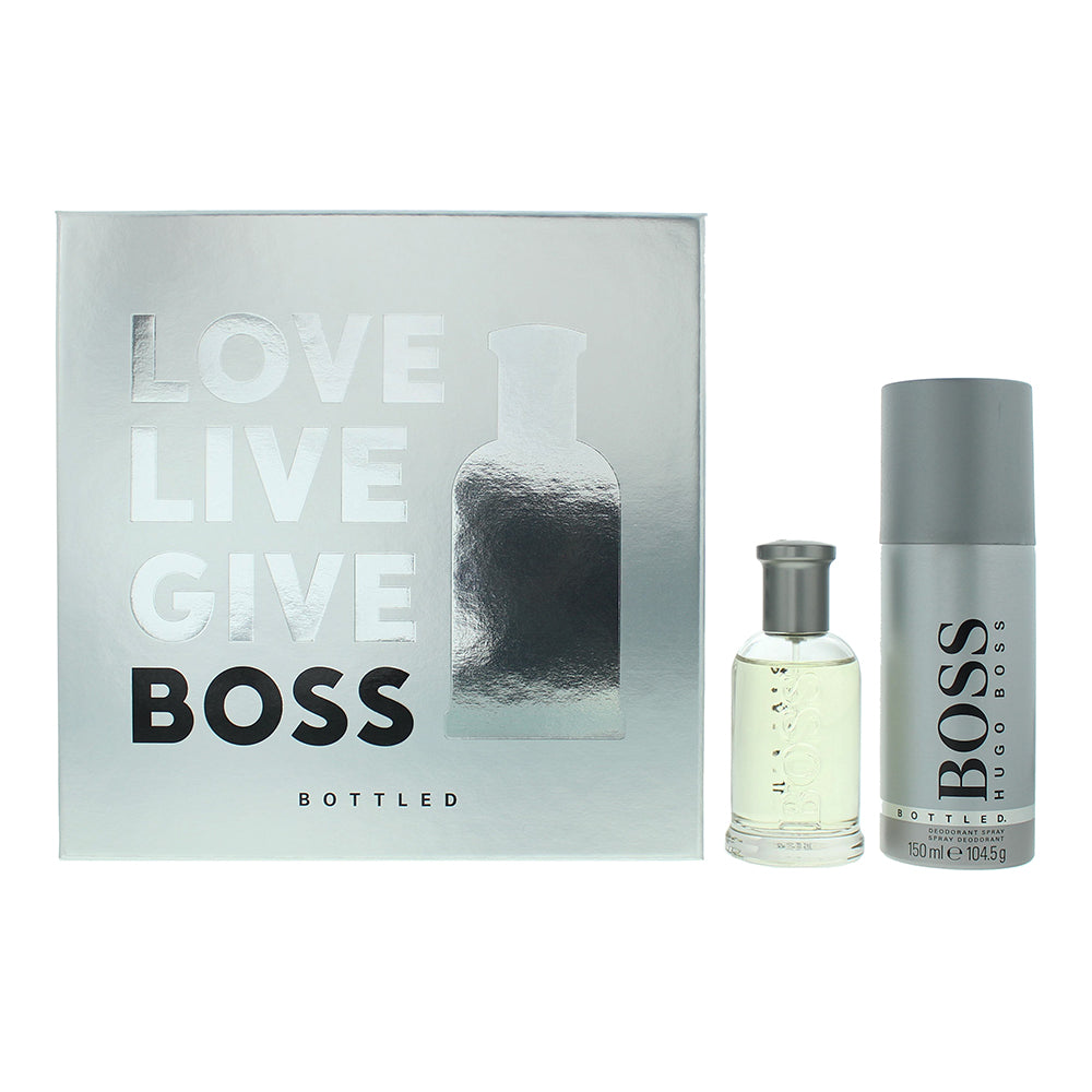 Hugo Boss Bottled 2 Piece Gift Set: Eau de Toilette 50ml - Deodorant Spray 150ml