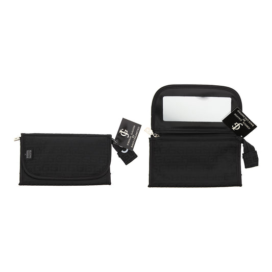 Bags Unlimited Joshua Galvin Black/Silver Mirror Pouchette