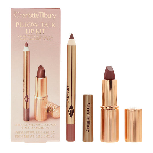 Charlotte Tilbury Pillow Talk Lip Kit 2 Piece Gift Set: Lip Liner 0.8g - Lipstick 1.5g