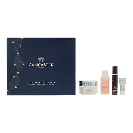 Lancaster Age-Defying Protocol 4 Piece Gift Set: Toner 30ml - Anti-Wrinkle Serum 10ml - Cream Spf15 50ml - Brightening Serum 3ml