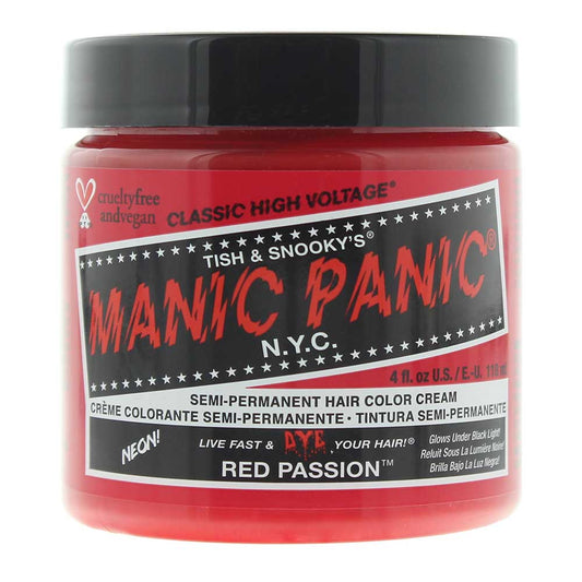 Manic Panic Classic High Voltage Red Passion Semi-Permanent Hair Colour Cream 118ml