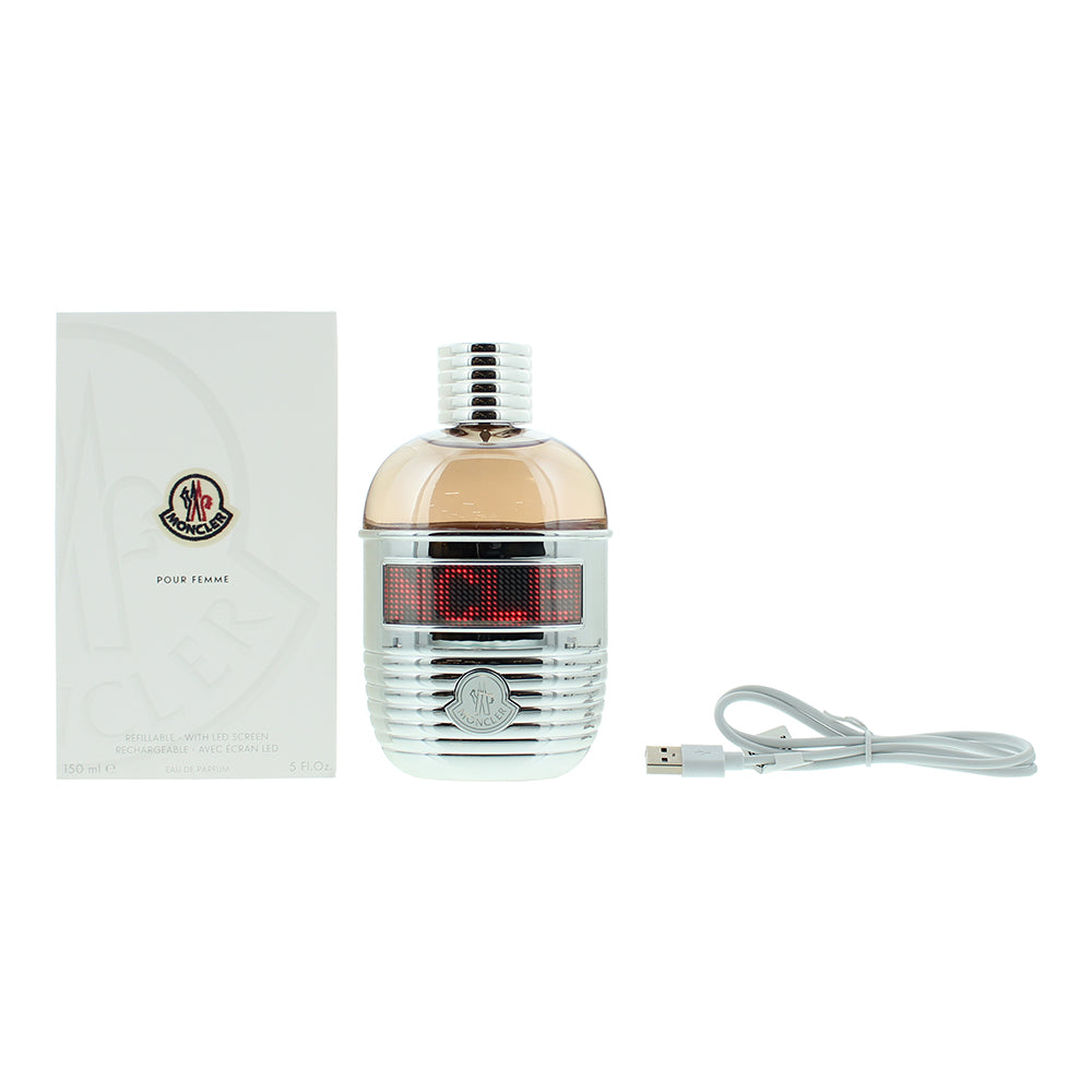 Moncler Pour Femme Refilable With Led Screen Eau De Parfum 150ml