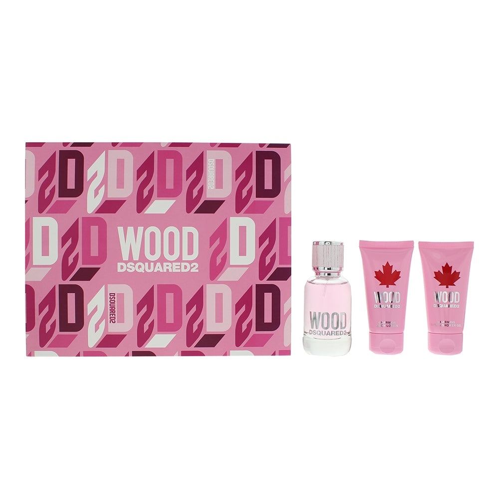 Dsquared2 Wood 3 Piece Gift Set