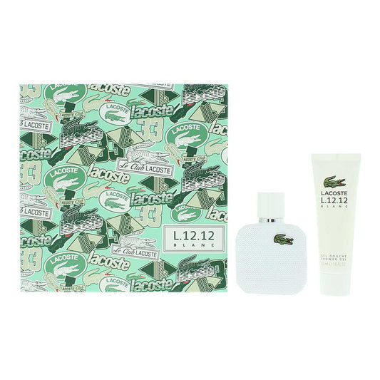 Lacoste Eau De Lacoste L.12.12 Blanc 2 Piece Gift Set: Eau de Toilette 50ml - Shower Gel 50ml