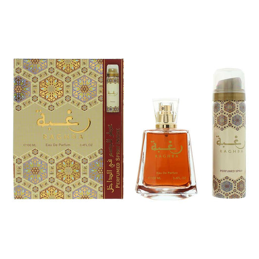 Lattafa Raghba Gift Set EDP 100ml + Deodorant Spray 50ml