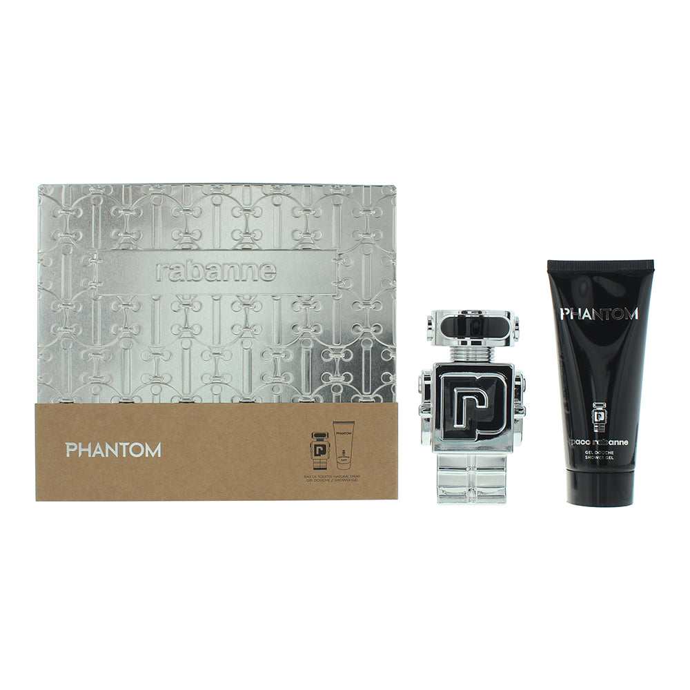 Paco Rabanne Phantom 2 Piece Gift Set: Eau de Toilette 50ml - Shower Gel 100ml