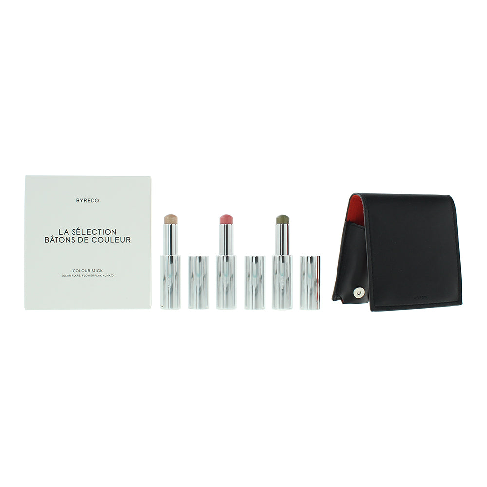 Byredo Orange Set Of 3 + Leather Pouch: Solar Flare Flower Play Kumato Face Stick 9g