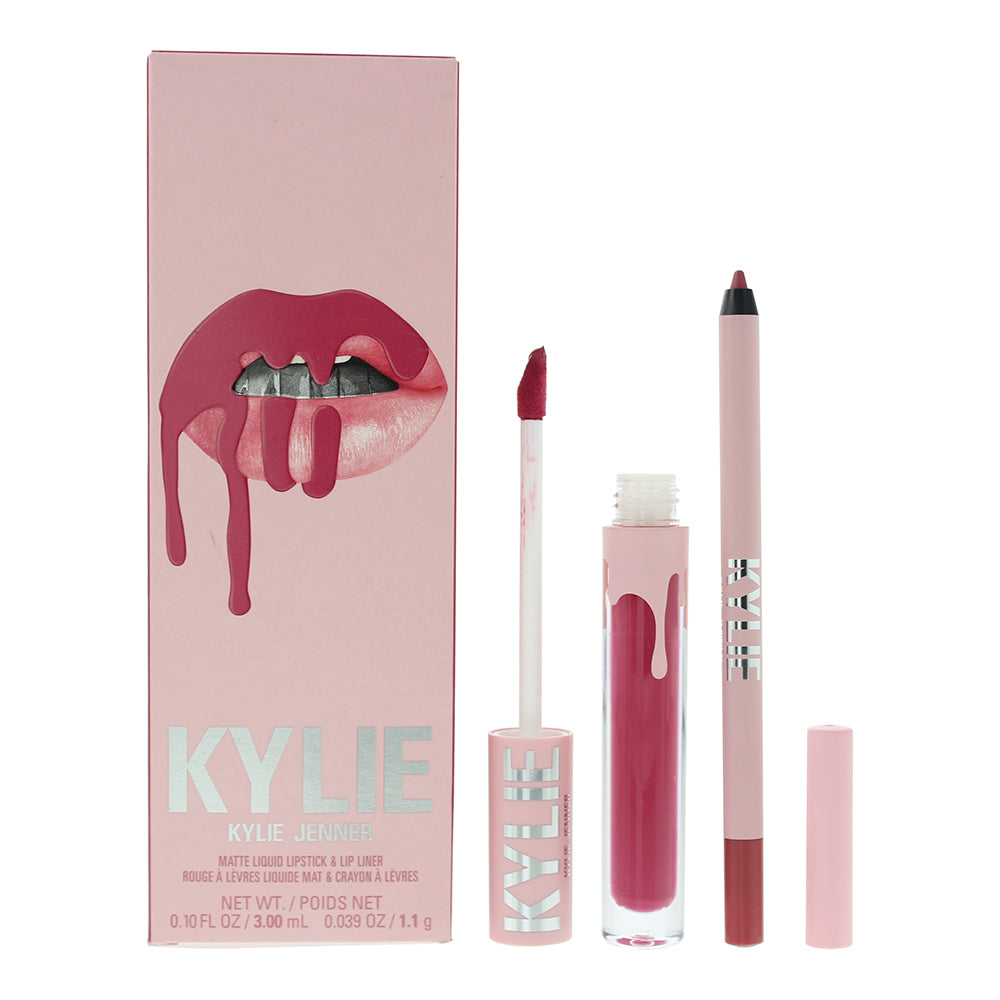 Kylie By Kylie Jenner Matte Lip Kit 102 Extraordinary 2 Piece Gift Set: Liquid Lipstick 3ml - Lip Liner 1.1g