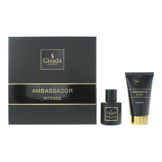 Gisada Ambassador Intense 2 Piece Gift Set: Eau de Parfum 50ml - Shower Gel 100ml