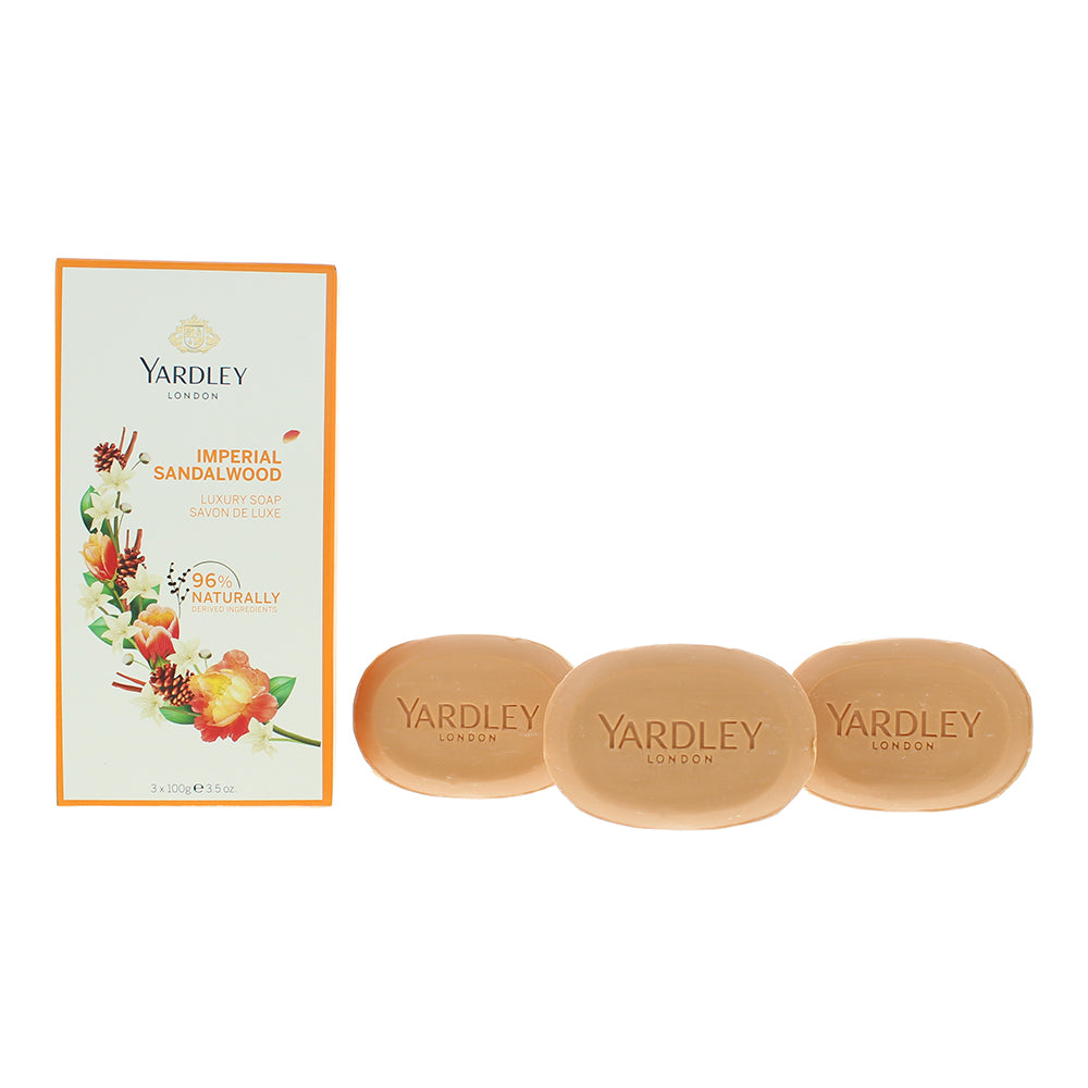 Yardley Imperial Sandalwood 3 Piece Gift Set: Soap 3 x 100g