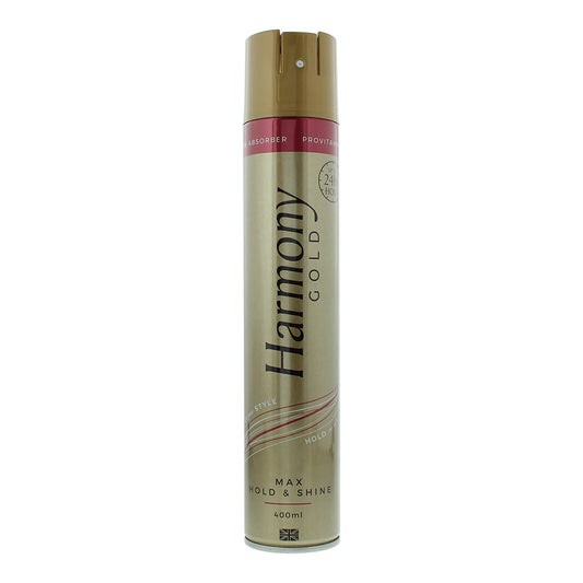 Harmony Gold Max Hold & Shine Hair Spray 400ml