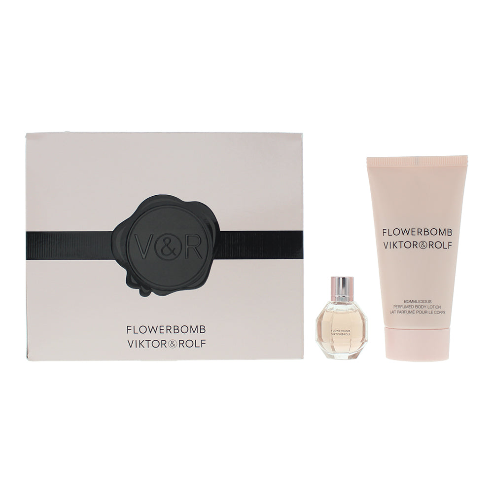 Viktor & Rolf Flowerbomb 2 Piece Gift Set: Eau De Parfum 7ml - Body Lotion 50ml