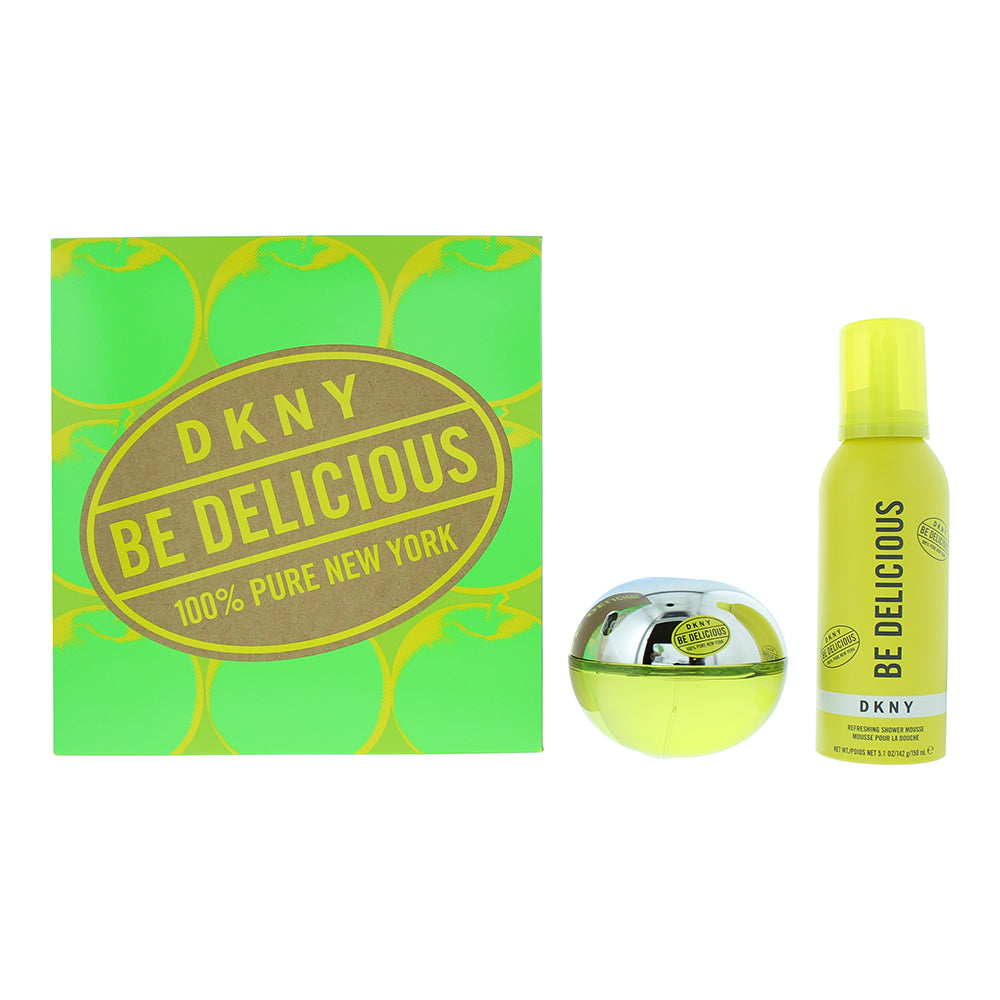 DKNY Be Delicious 2 Piece Gift Set: Eau De Parfum 100ml - Refreshing Shower Mousse 150ml