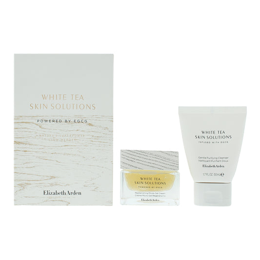 Elizabeth Arden White Tea Skin Solutions 2 Piece Gift Set: Cleanser 50ml - Gel-Cream 50ml