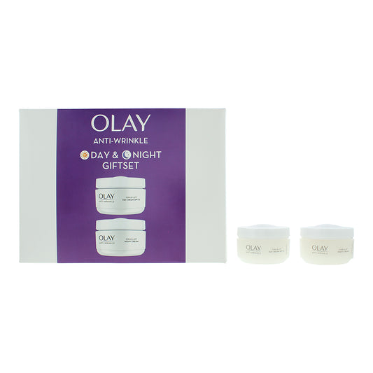 Olay Anti-Wrinkle Day & Night 2 Piece Gift Set: Day Cream 50ml - Night  Cream 50ml