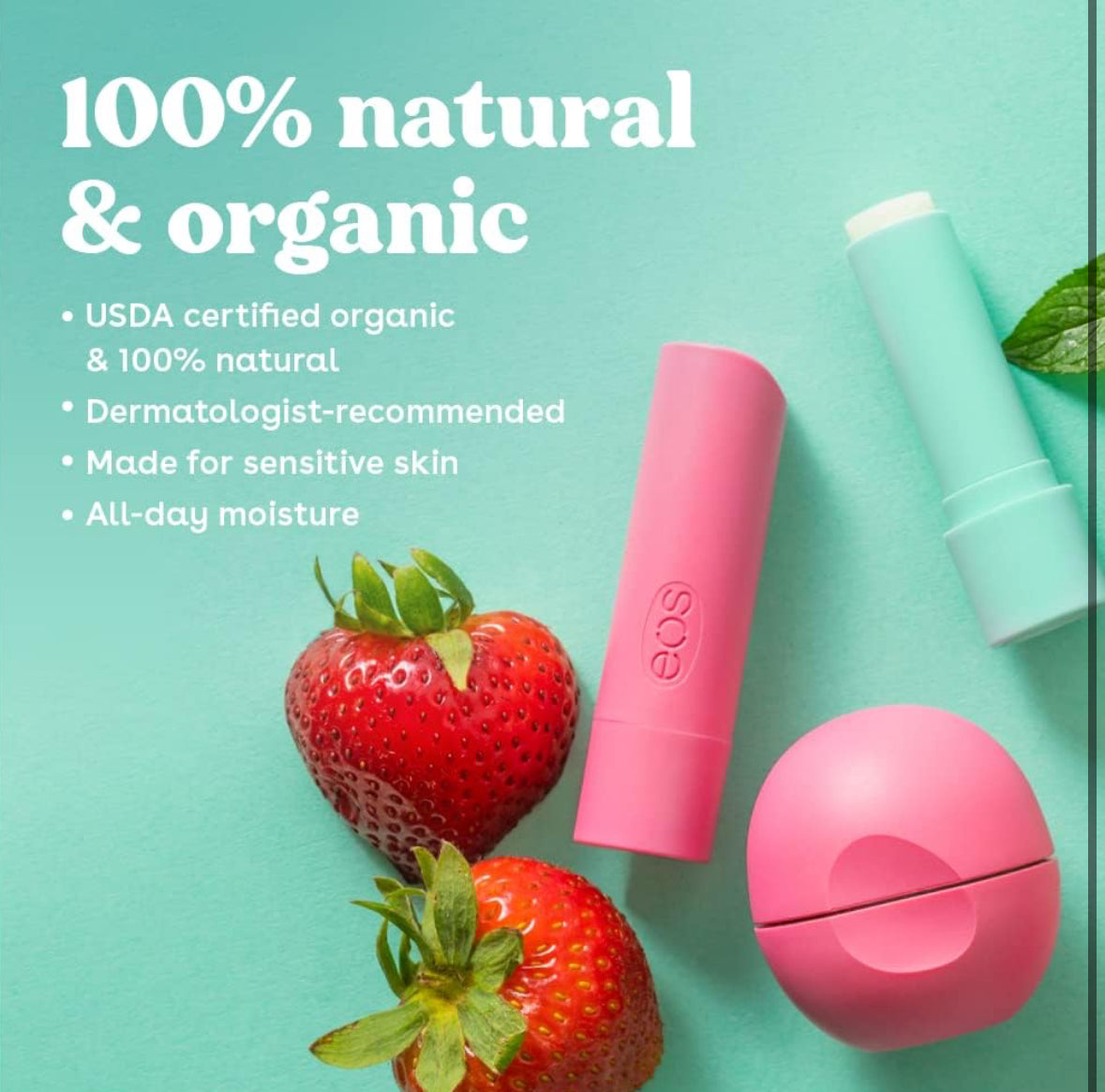 EOS Natural & Organic Lip Balm 3 Pack