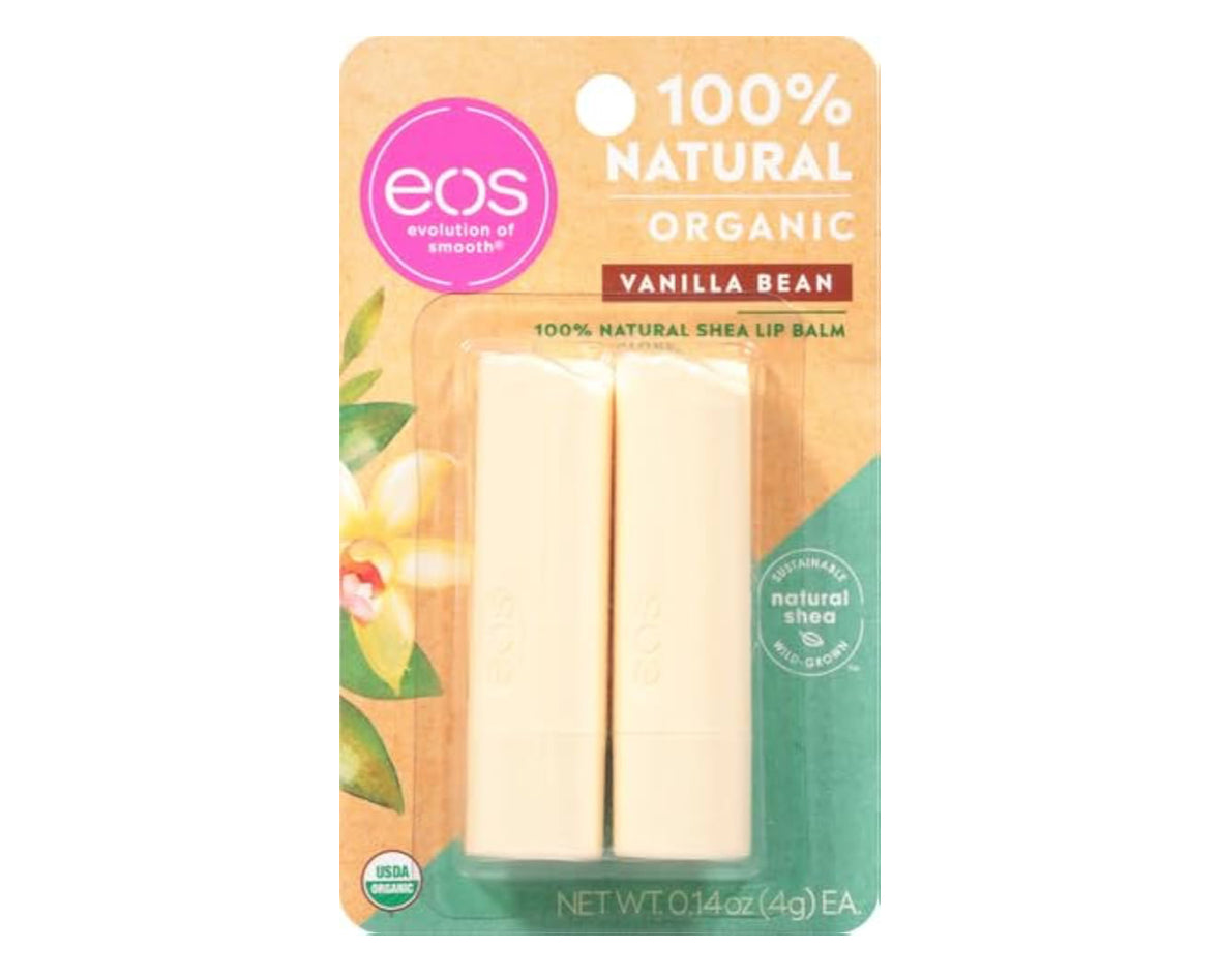 EOS Natural & Organic Lip Balm Sticks - Vanilla Bean - 2 Pack