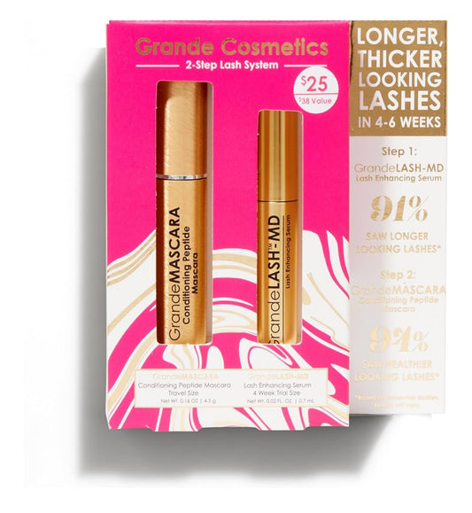 Grande Cosmetics 2 Step Lash System Serum and Mascara Set