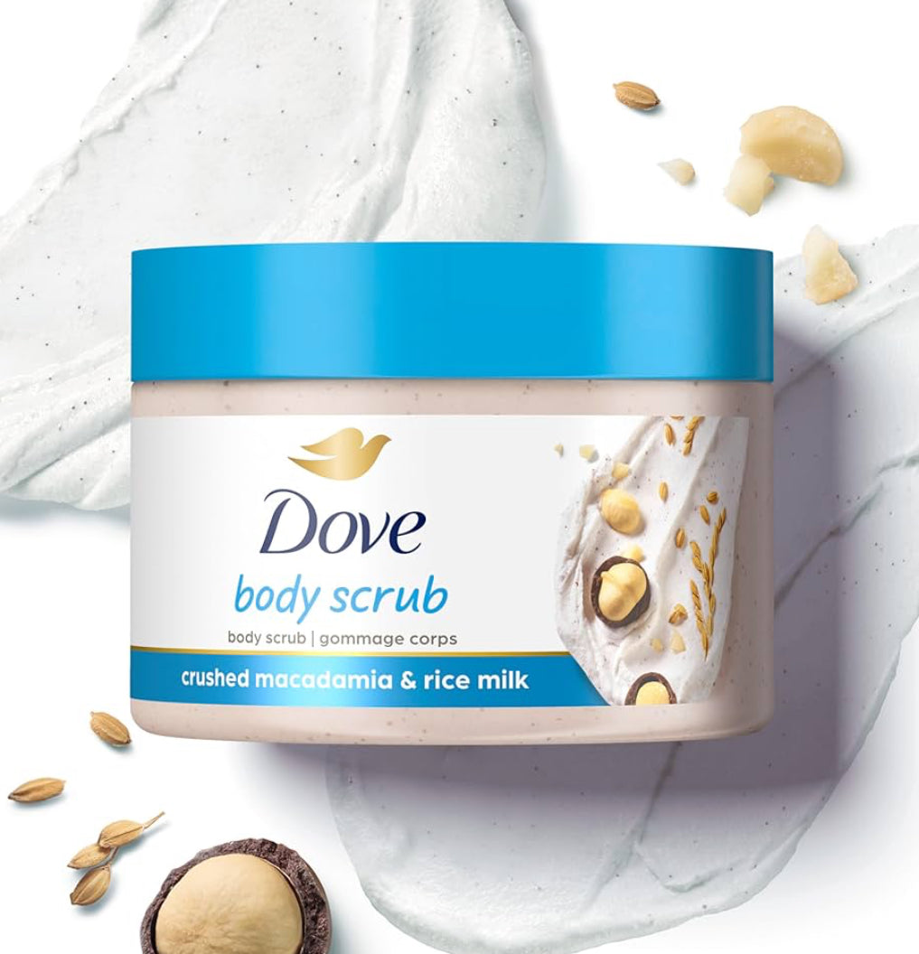 Dove Scrub Macadamia & Rice Milk Body Scrub