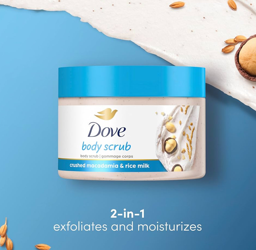 Dove Scrub Macadamia & Rice Milk Body Scrub