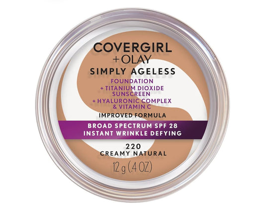 CoverGirl & Olay Simply Ageless Instant Wrinkle-Defying Foundation - 220 Creamy Natural