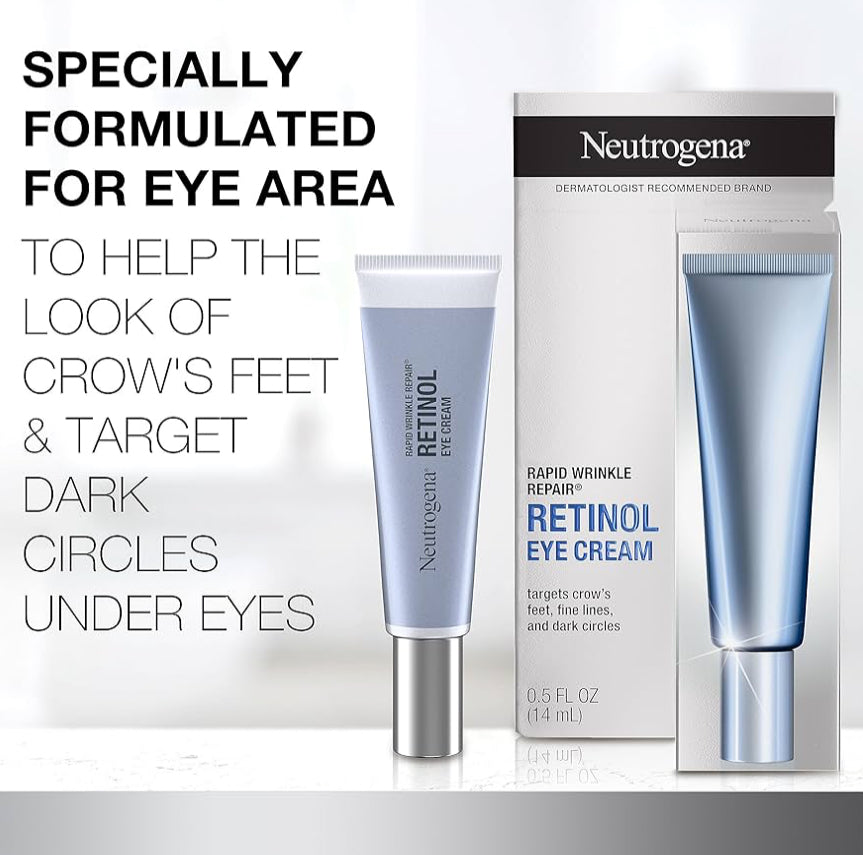 Neutrogena Retinol Eye Cream for Dark Circles Rapid Wrinkle Repair