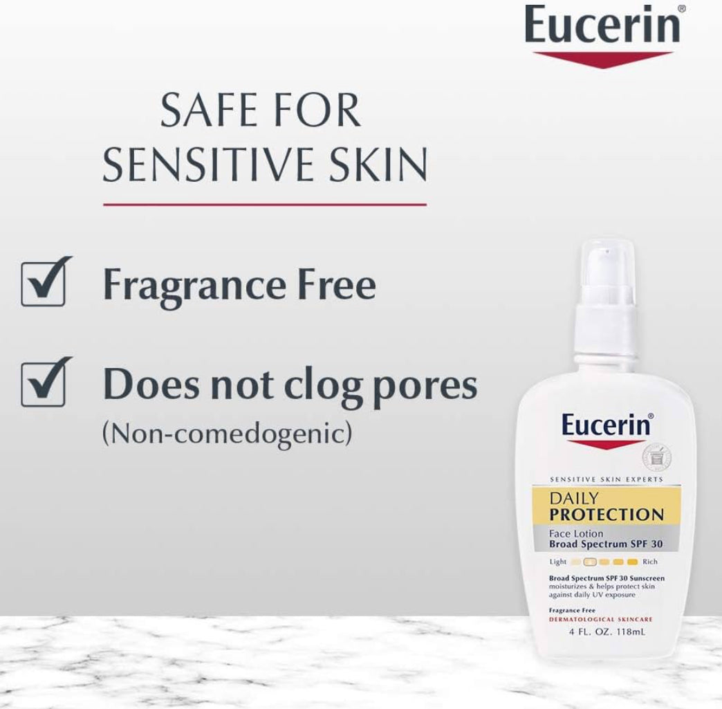 Eucerin Daily Protection Face Lotion with Broad Spectrum SPF 30 Sunscreen