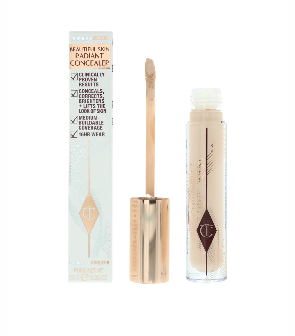 Charlotte Tilbury Beautiful Skin Science + Colour Radiant 4.5 Fair Concealer 7.2