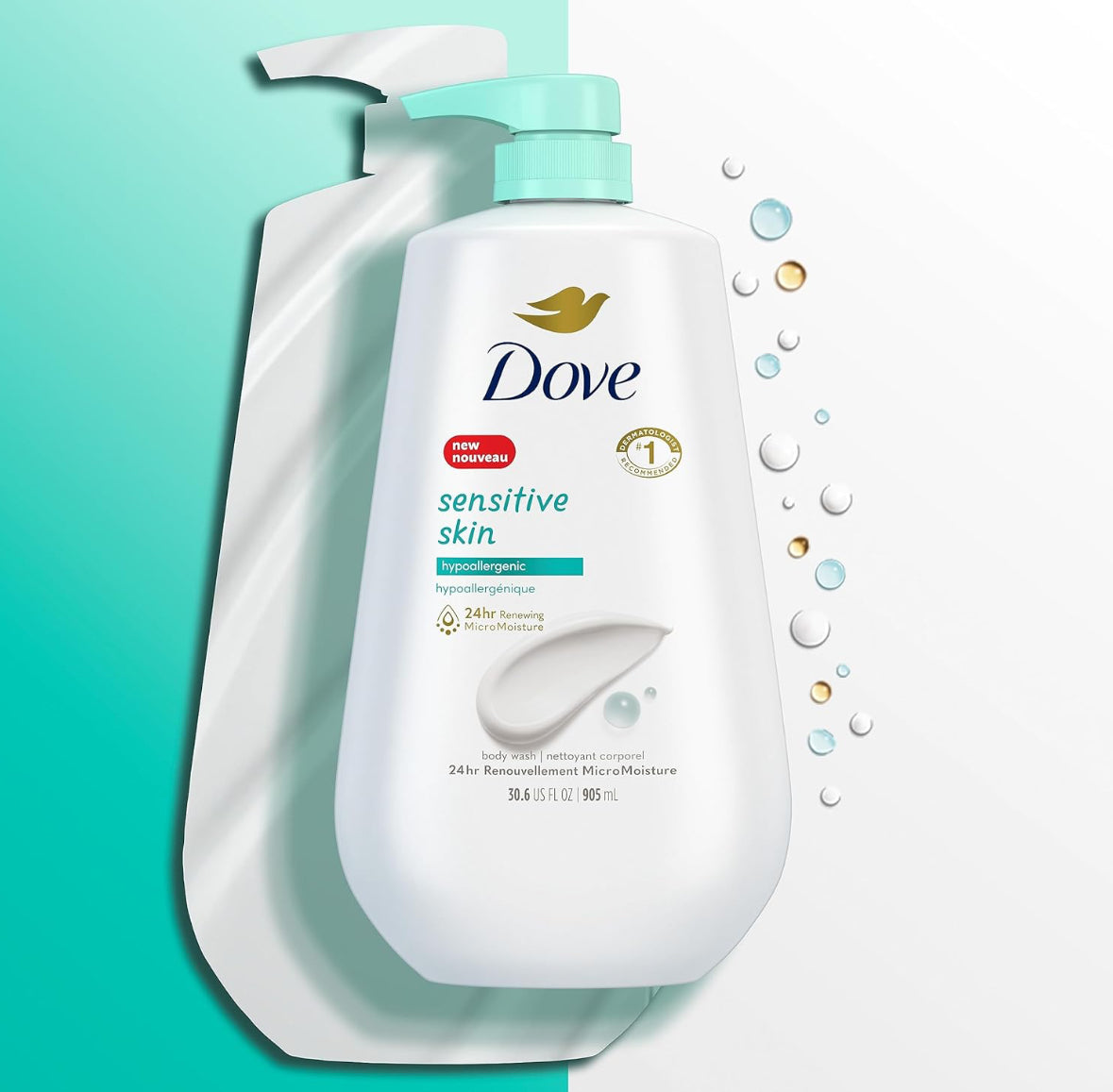 Dove Body Wash with Pump for Sensitive Skin