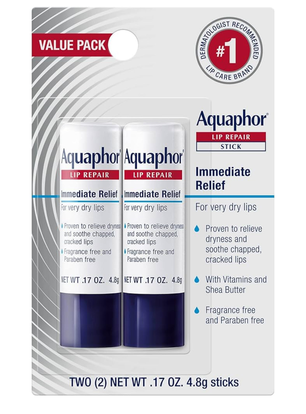 Aquaphor Lip Repair Stick - Pack of 2