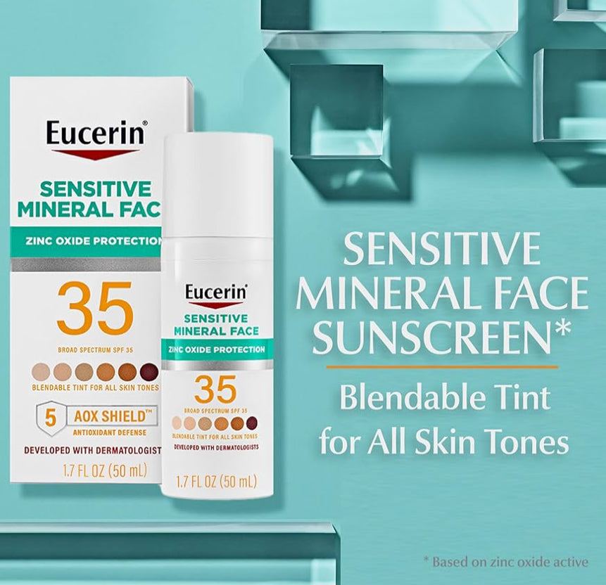 Eucerin Sun Tinted Mineral Face Sunscreen Lotion SPF 35