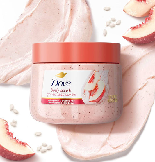 Dove White Peaches & Crushed Rice Body Scrub