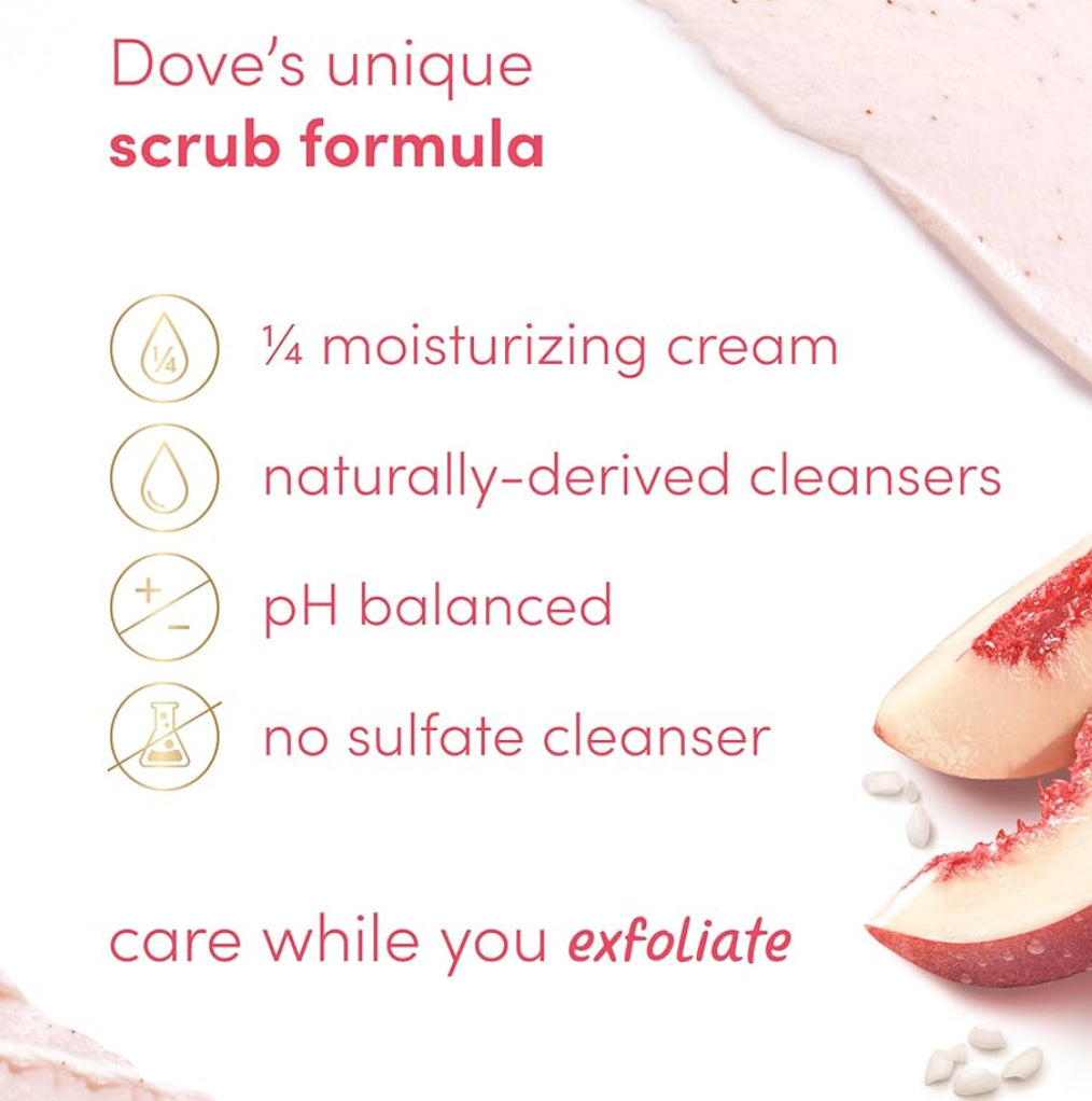 Dove White Peaches & Crushed Rice Body Scrub