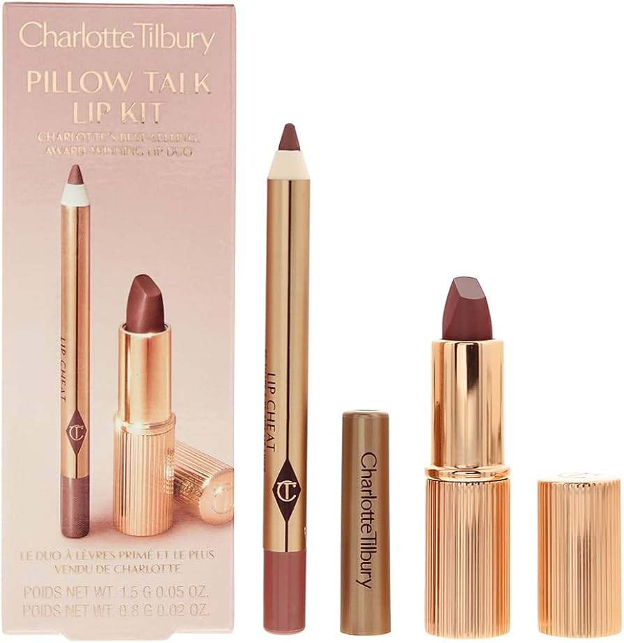 Charlotte Tilbury Pillow Talk Lip Kit 2 Piece Gift Set: Lip Liner 0.8g - Lipstick