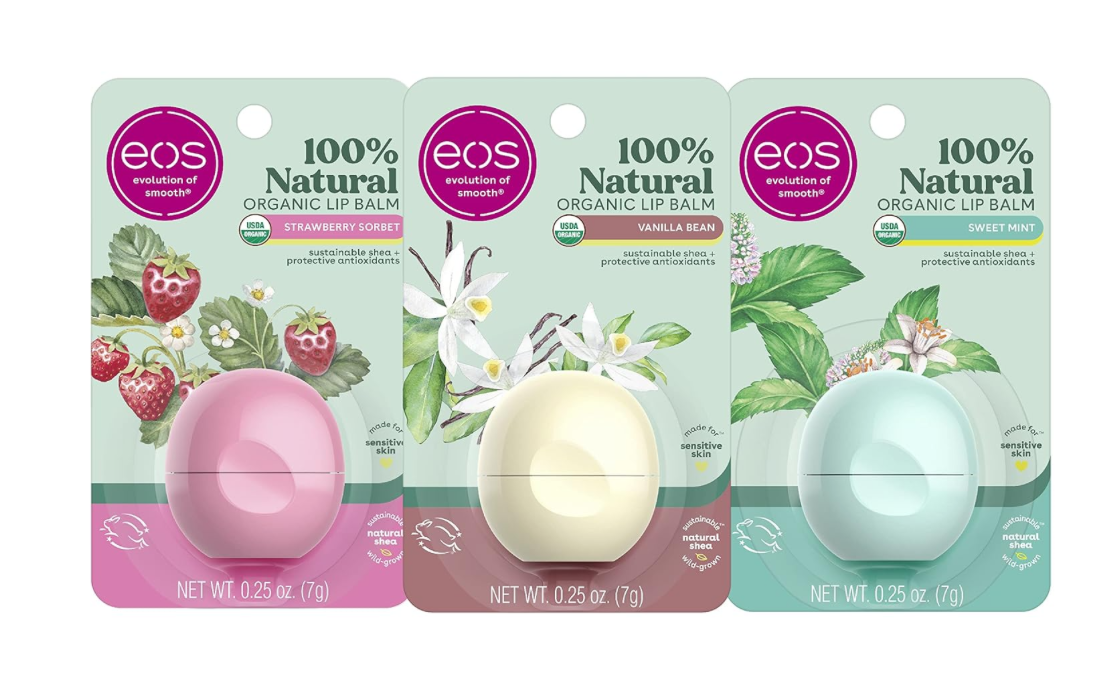 EOS Natural & Organic Lip Balm 3 Pack